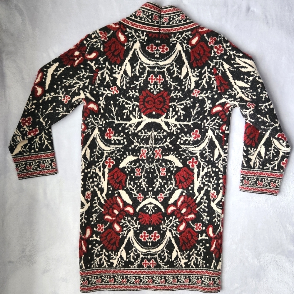 Maxsport Bohemian Longline Open Cardigan in Intricate Floral Pattern - Picture 4 of 8